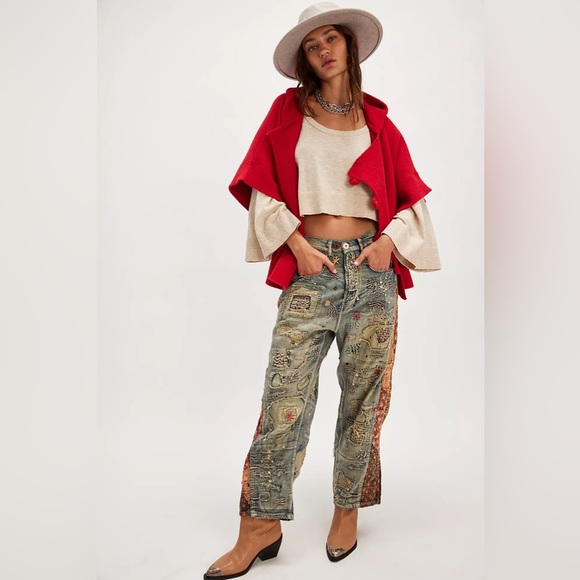 Magnolia Pearl Washed Side Stripe Jeans Free People - Picture 3 of 16